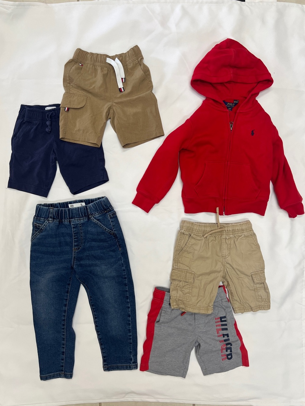 3T/2T boys bundle Tommy Hilfiger Ralph Lauren Polo Jeans Shorts hoodie cargo